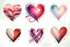Valentines Day Heart Brushstroke Clipart Bundle - CraftNest - Digital Crafting and Art