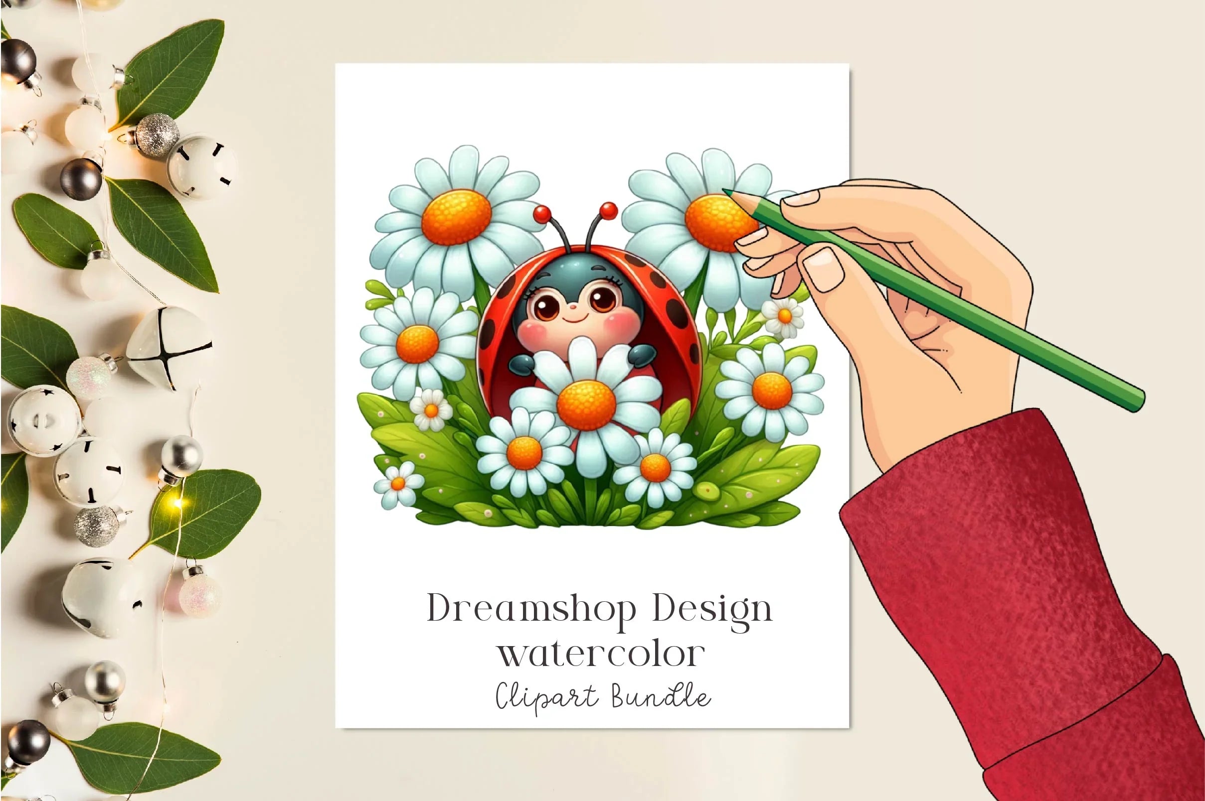 Spring Ladybug Clipart Bundle - CraftNest - Digital Crafting and Art