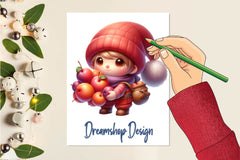 Fruit Gnomes Set Clipart Bundle - CraftNest - Digital Crafting and Art