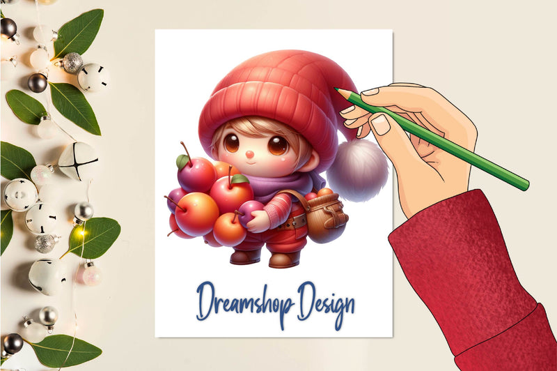 Fruit Gnomes Set Clipart Bundle - CraftNest - Digital Crafting and Art