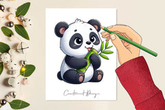 Adorable Cute Panda Clipart Bundle - CraftNest - Digital Crafting and Art