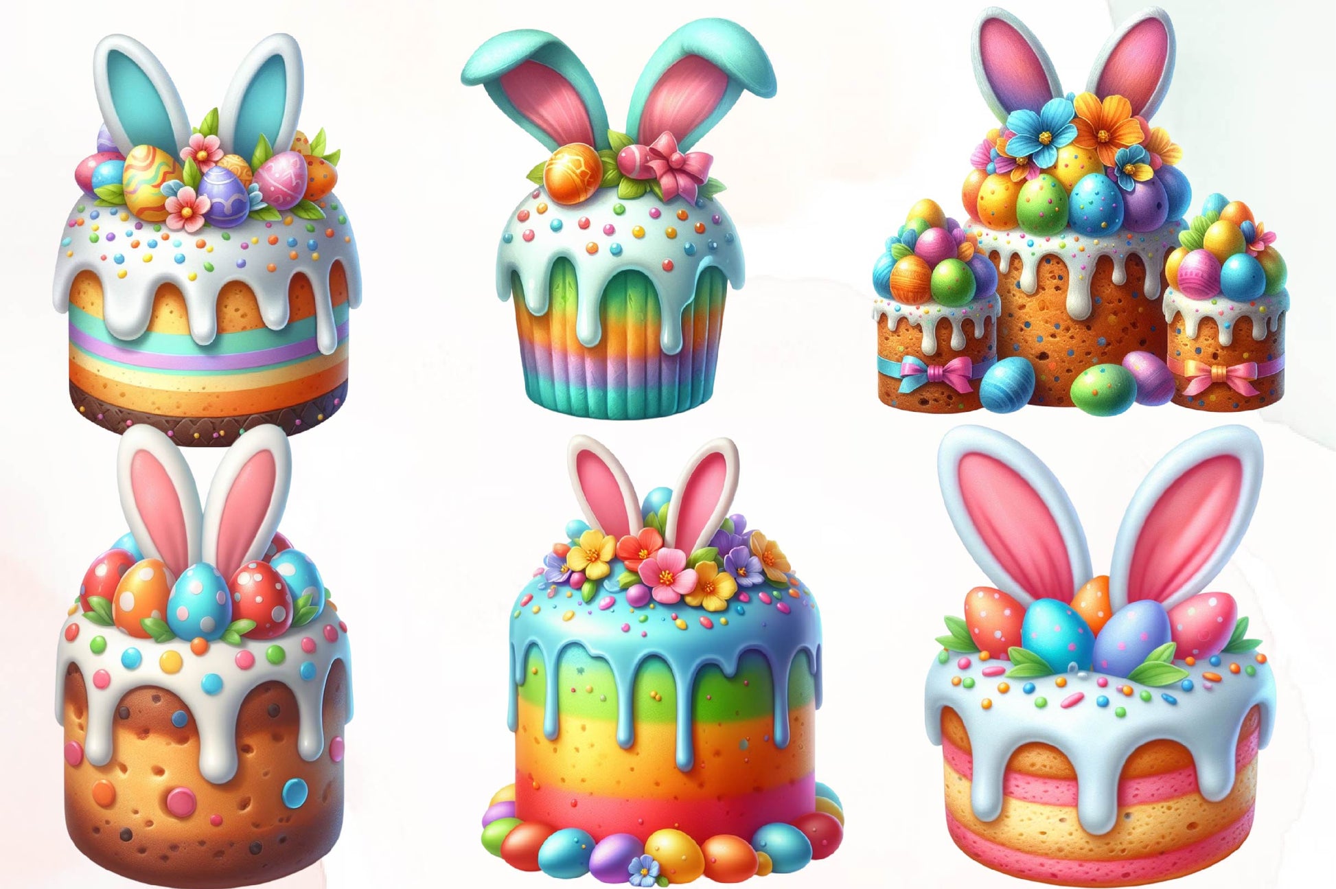 Easter Easter Cake Clipart Bundle - CraftNest - Digital Crafting and Art