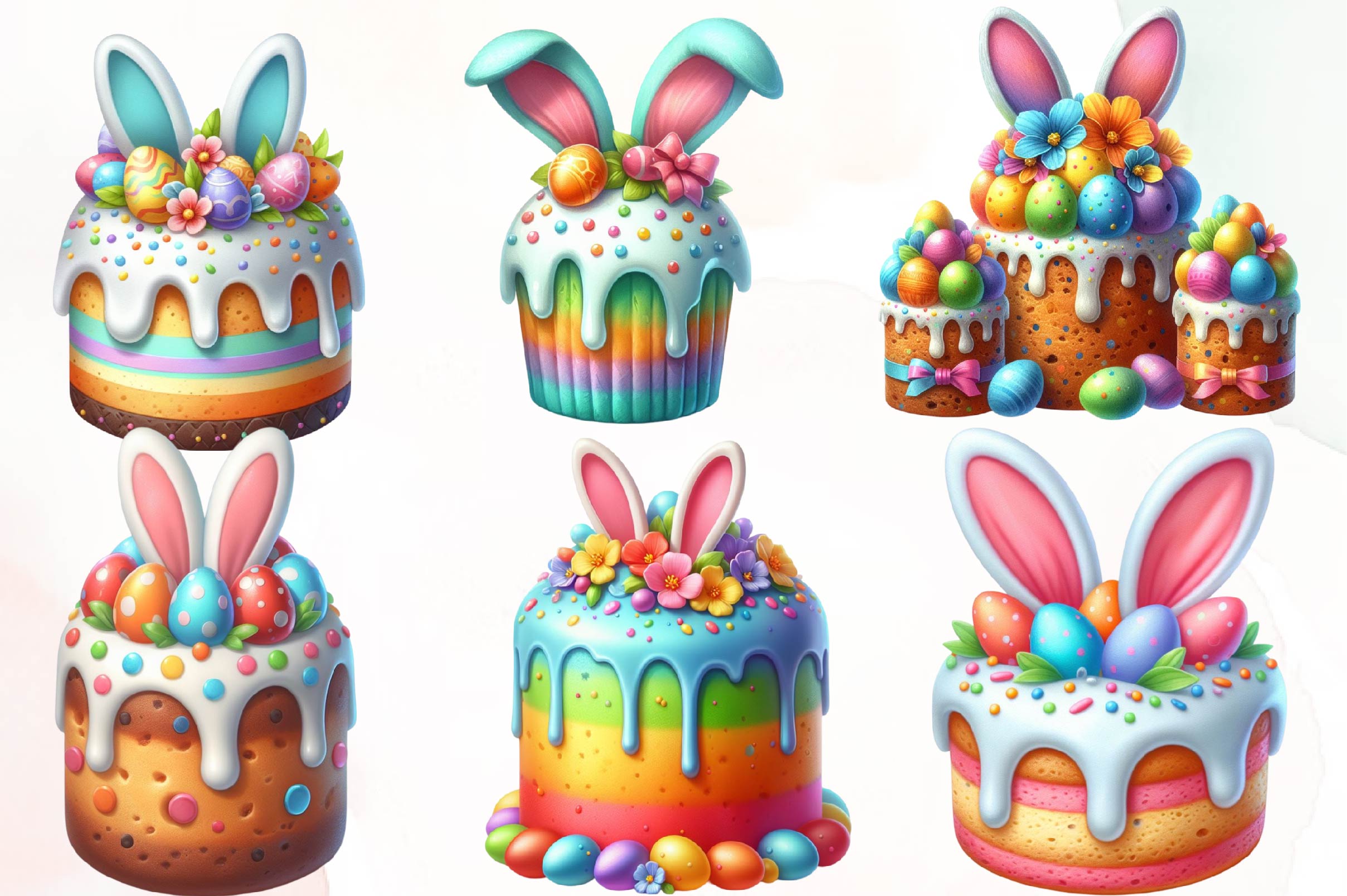 Easter Easter Cake Clipart Bundle - CraftNest - Digital Crafting and Art