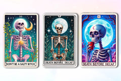 Sarcastic Skeleton Tarot Card Clipart Bundle - CraftNest - Digital Crafting and Art
