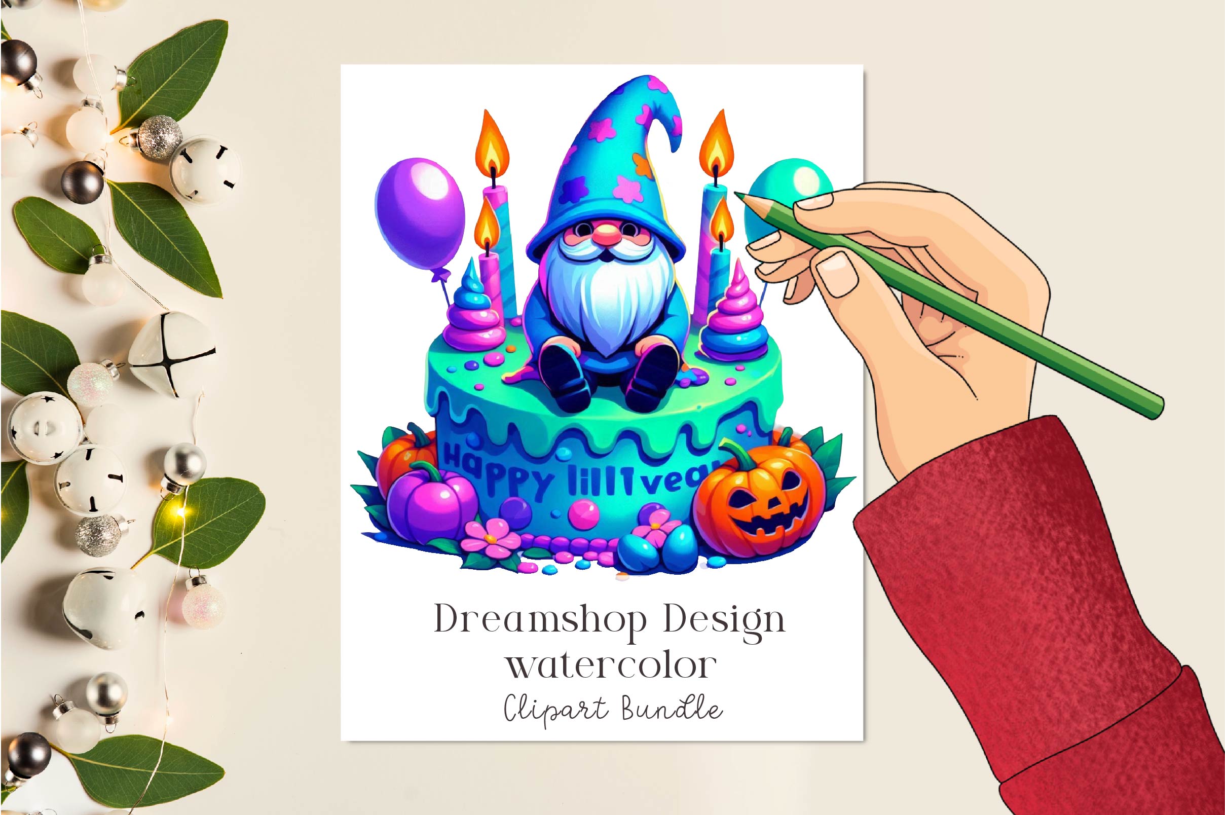 Halloween Gnome Cake Clipart Bundle - CraftNest - Digital Crafting and Art