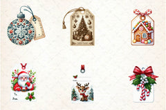 Christmas Gift Tag Clipart Bundle - CraftNest - Digital Crafting and Art