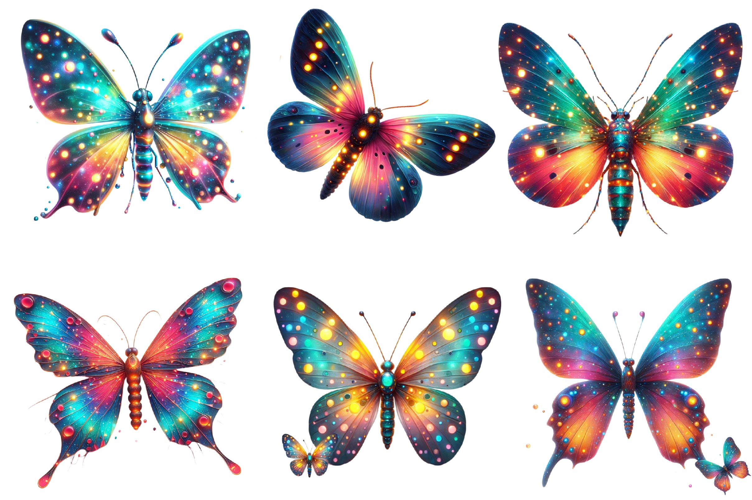 Fireflies Butterfly Clipart Bundle - CraftNest - Digital Crafting and Art