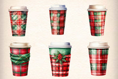 Christmas Coffee Cup Clipart Bundle 1 - CraftNest - Digital Crafting and Art