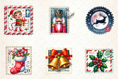 Christmas Stamps Clipart Bundle - CraftNest - Digital Crafting and Art