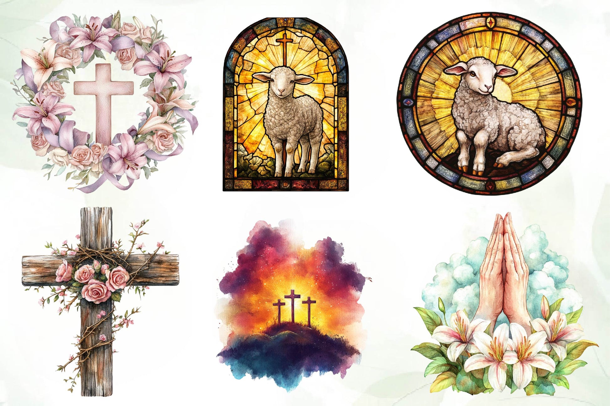 Antique Religious Easter Clipart Bundle - CraftNest - Digital Crafting and Art