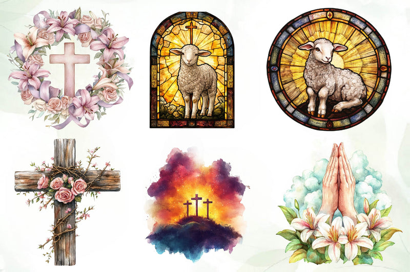 Antique Religious Easter Clipart Bundle - CraftNest - Digital Crafting and Art