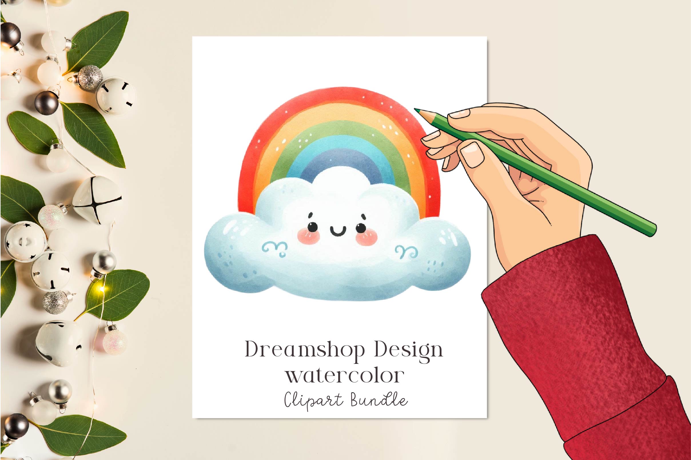 Cheerful Rainbow Clipart Bundle - CraftNest - Digital Crafting and Art