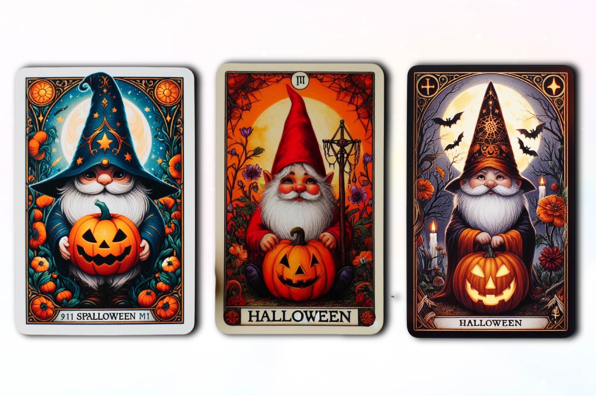 Halloween Gothic Gnome Tarot Card Clipart Bundle - CraftNest - Digital Crafting and Art