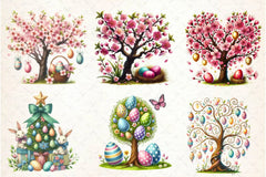 Easter Tree Clipart Bundle - CraftNest - Digital Crafting and Art