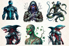 Biopunk Character Clipart Bundle - CraftNest - Digital Crafting and Art