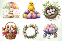 Colorful Easter Clipart Bundle - CraftNest - Digital Crafting and Art