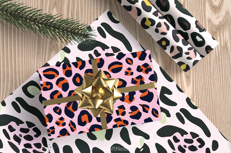 Neon Leopard Digital Papers - CraftNest - Digital Crafting and Art