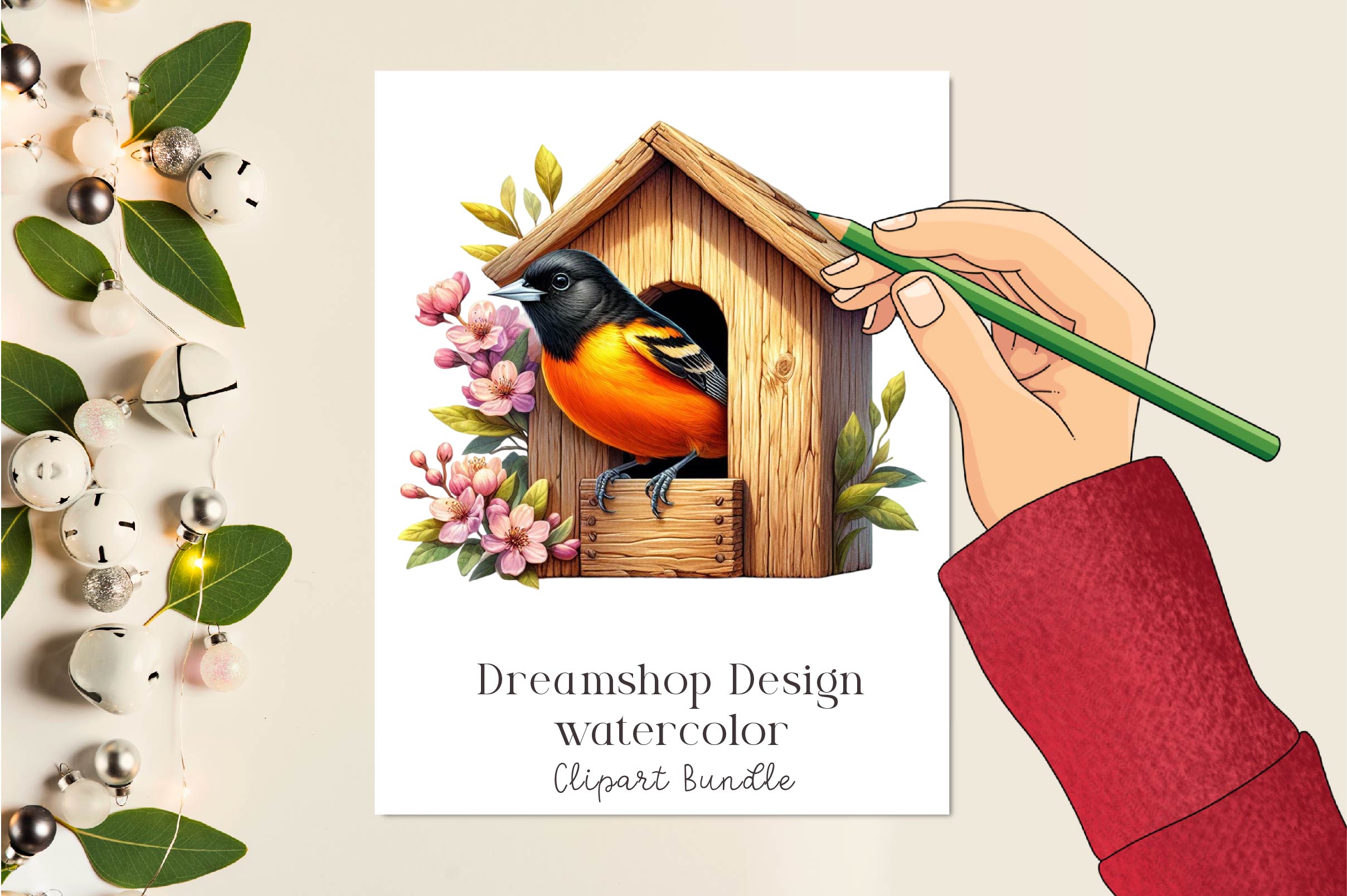 Baltimore Oriole Bird Clipart Bundle - CraftNest - Digital Crafting and Art
