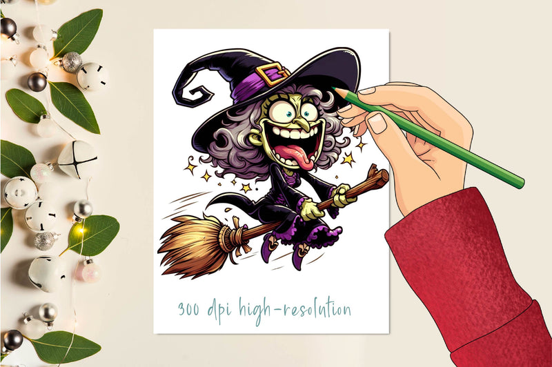 Halloween Witch Clipart Bundle 2 - CraftNest - Digital Crafting and Art