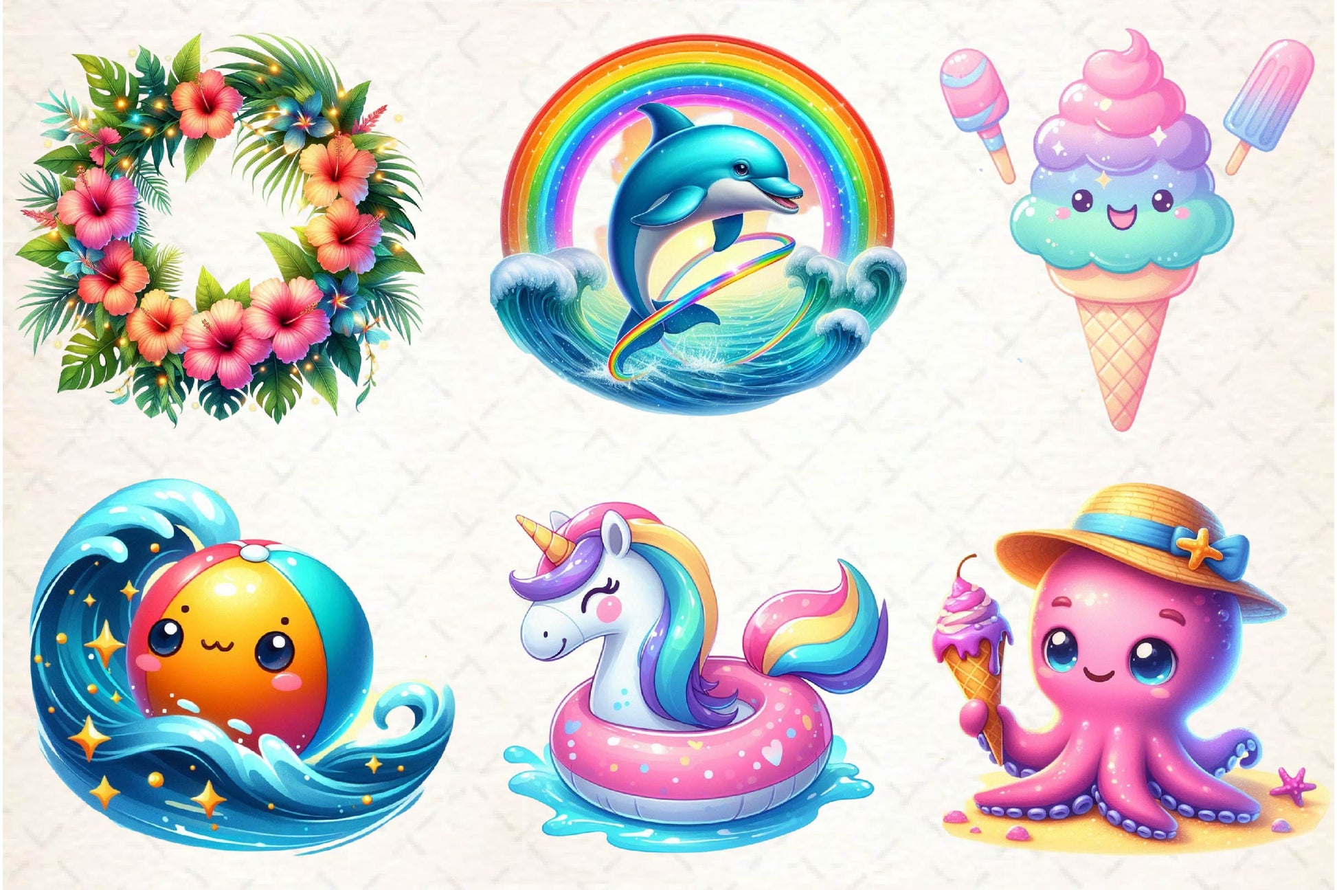 Happy Summer Clipart Bundle - CraftNest - Digital Crafting and Art