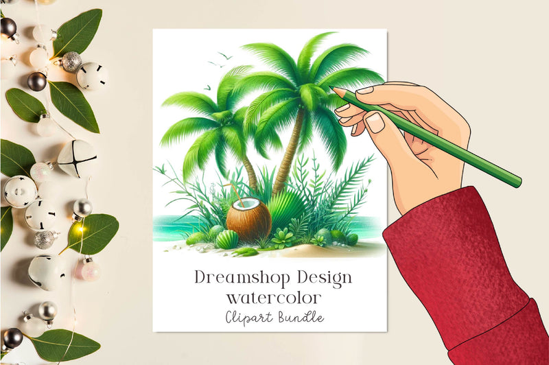Palm Tree Clipart Bundle 1 - CraftNest - Digital Crafting and Art
