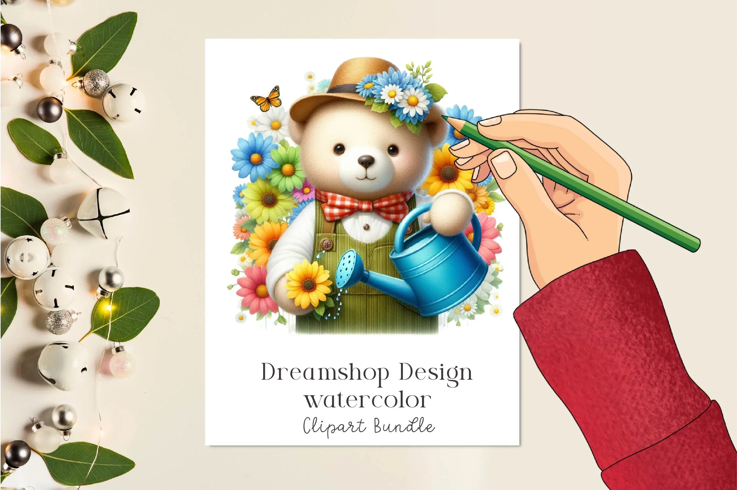 Spring Bear Clipart Bundle - CraftNest - Digital Crafting and Art