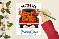 Pumpkins Truck Clipart Bundle - CraftNest - Digital Crafting and Art
