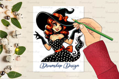 Vintage Halloween Pin Up Girl Clipart Bundle - CraftNest - Digital Crafting and Art