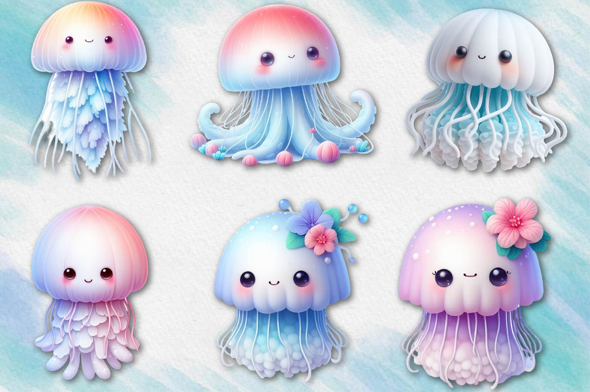 Sea Clip Art Part 13 Jellyfish Clipart Bundle - CraftNest - Digital Crafting and Art