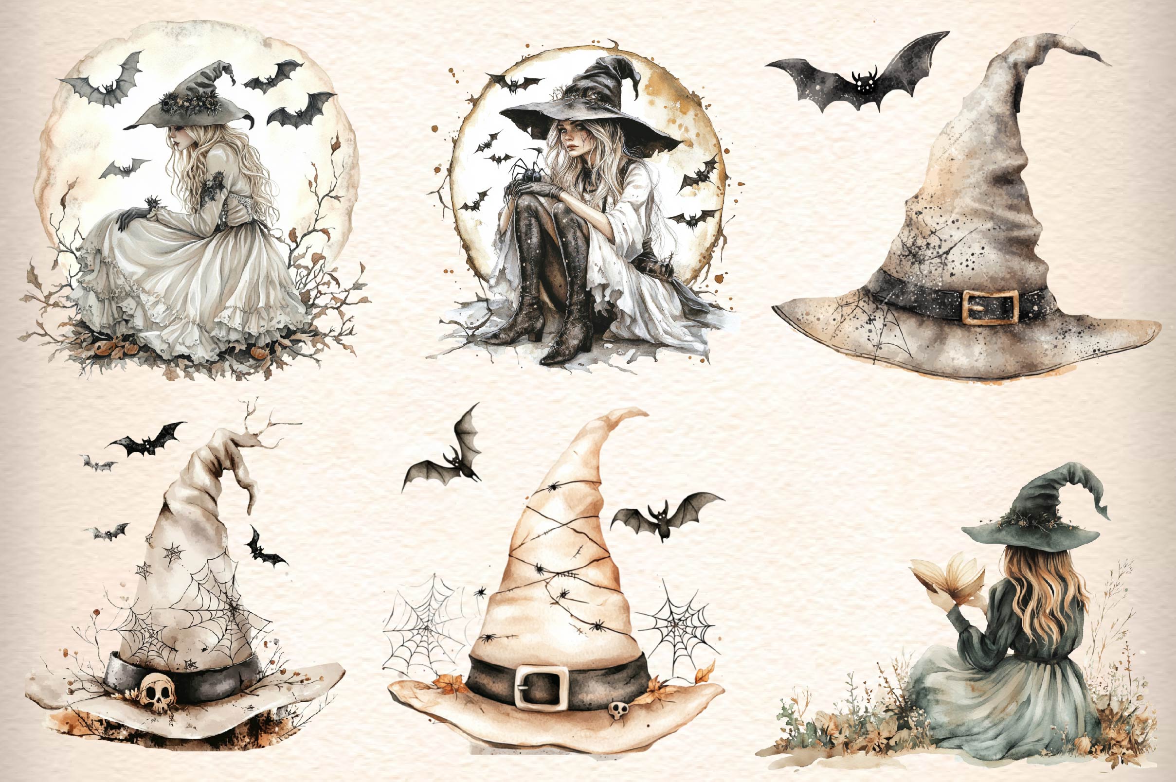 Halloween Witches Clipart Bundle - CraftNest - Digital Crafting and Art