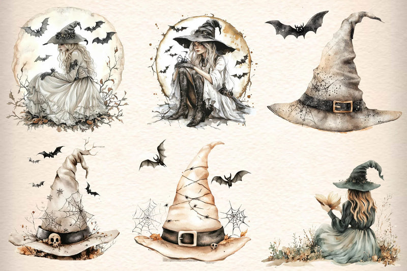 Halloween Witches Clipart Bundle - CraftNest - Digital Crafting and Art