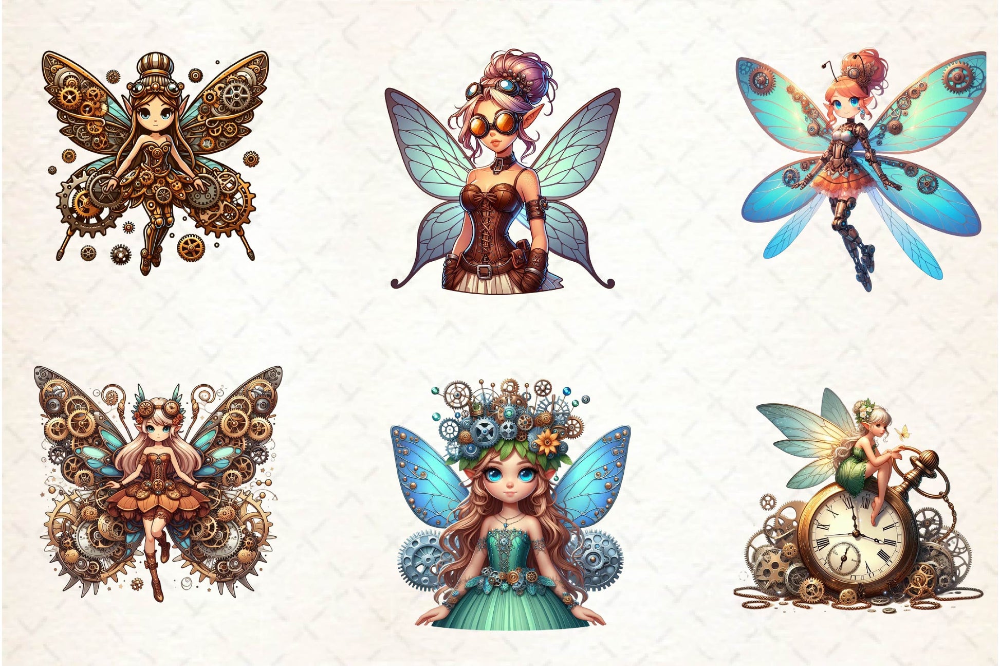 Steampunk Fairy Clipart Bundle - CraftNest - Digital Crafting and Art