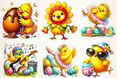 Easter Funny Chick Clipart Bundle - CraftNest - Digital Crafting and Art