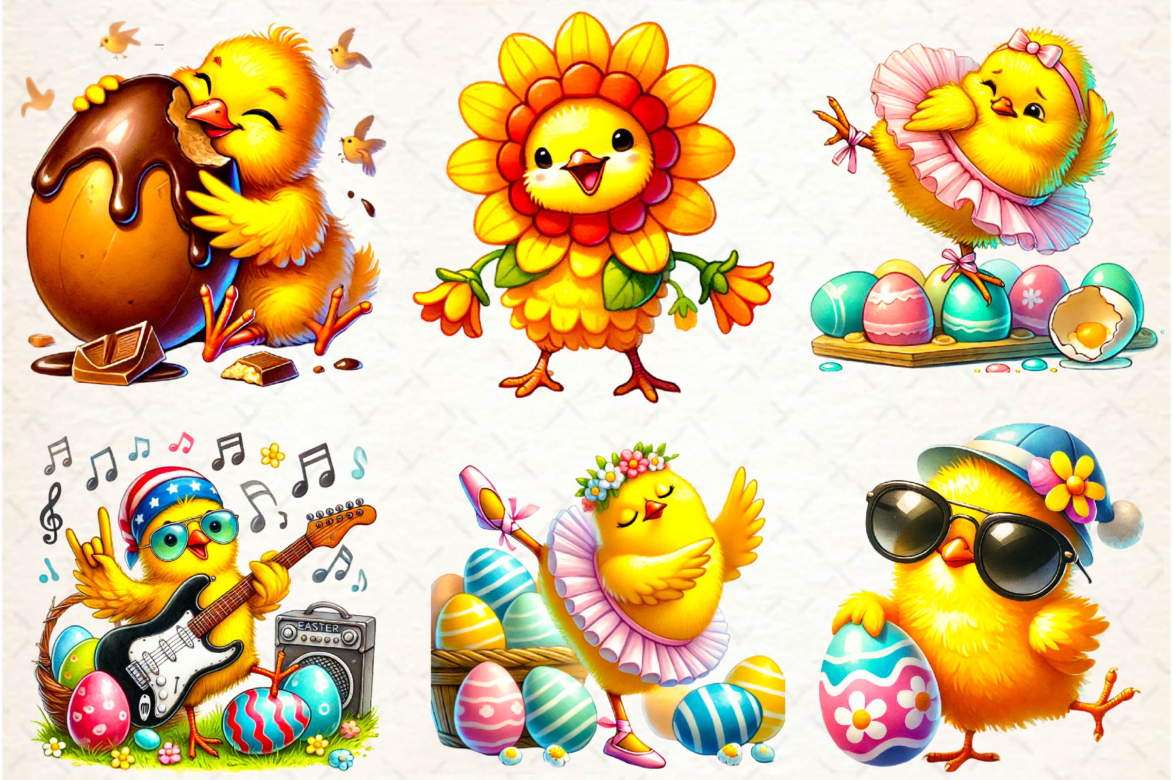 Easter Funny Chick Clipart Bundle - CraftNest - Digital Crafting and Art