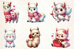 Cute Valentine Baby Llama Clipart Bundle - CraftNest - Digital Crafting and Art