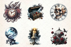 Antique Gothic Clipart Bundle - CraftNest - Digital Crafting and Art