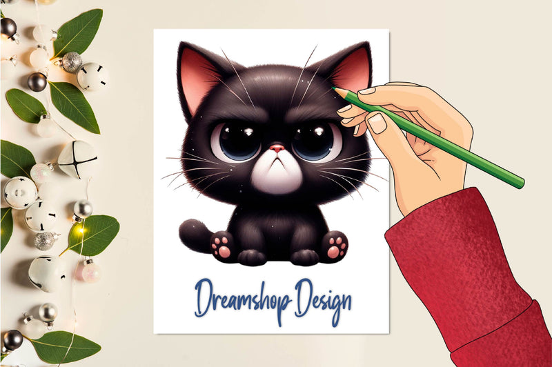 Funny Grumpy Cat Clipart Bundle - CraftNest - Digital Crafting and Art