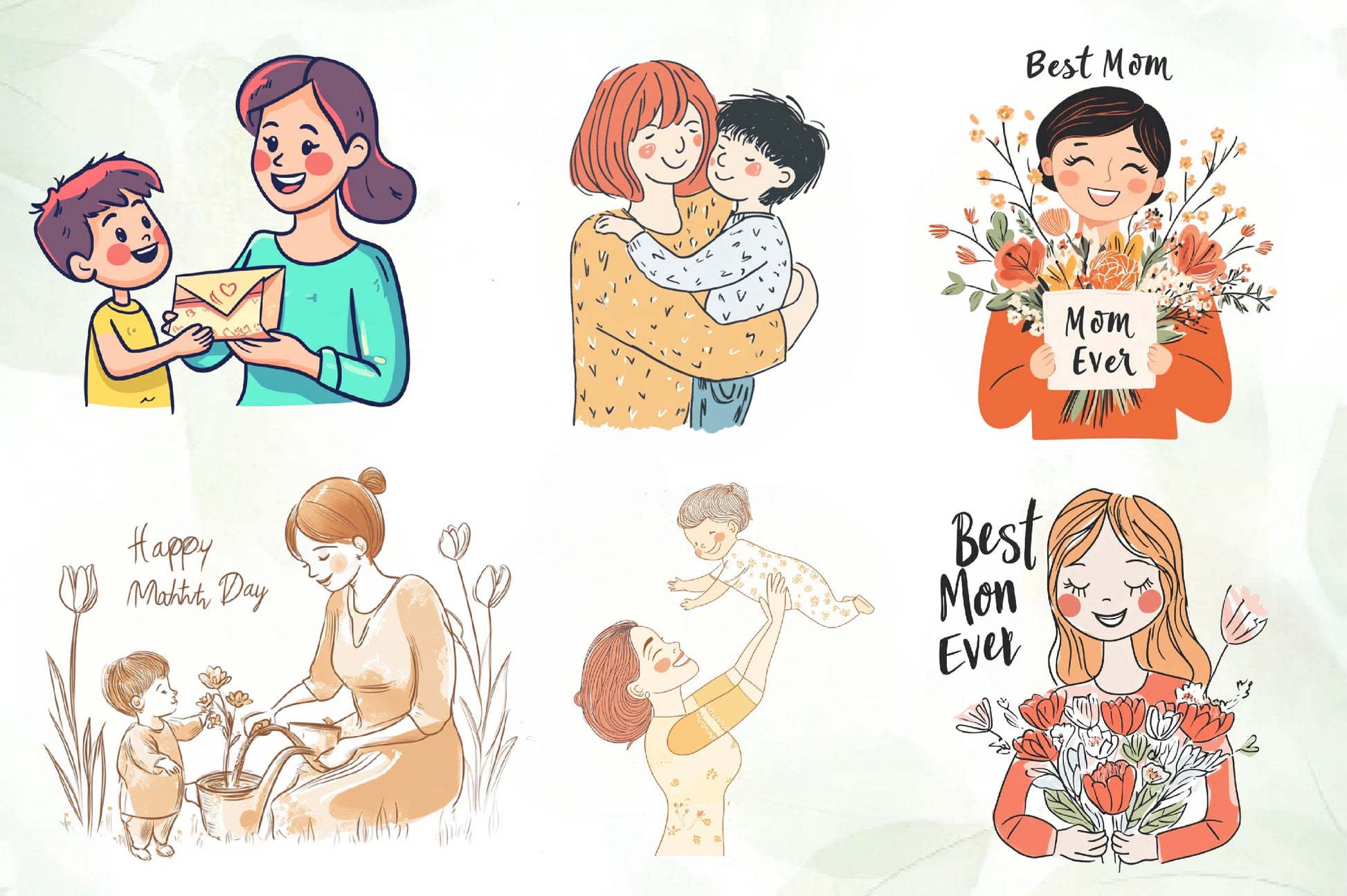 Happy Mothers Day Clipart Bundle - CraftNest - Digital Crafting and Art