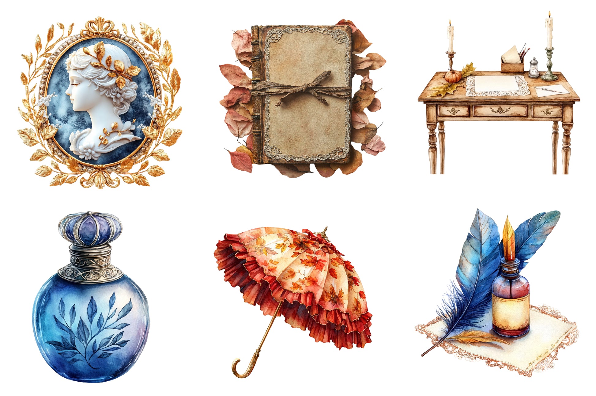 18th Century Victorian Fall Clipart Bundle - CraftNest - Digital Crafting and Art