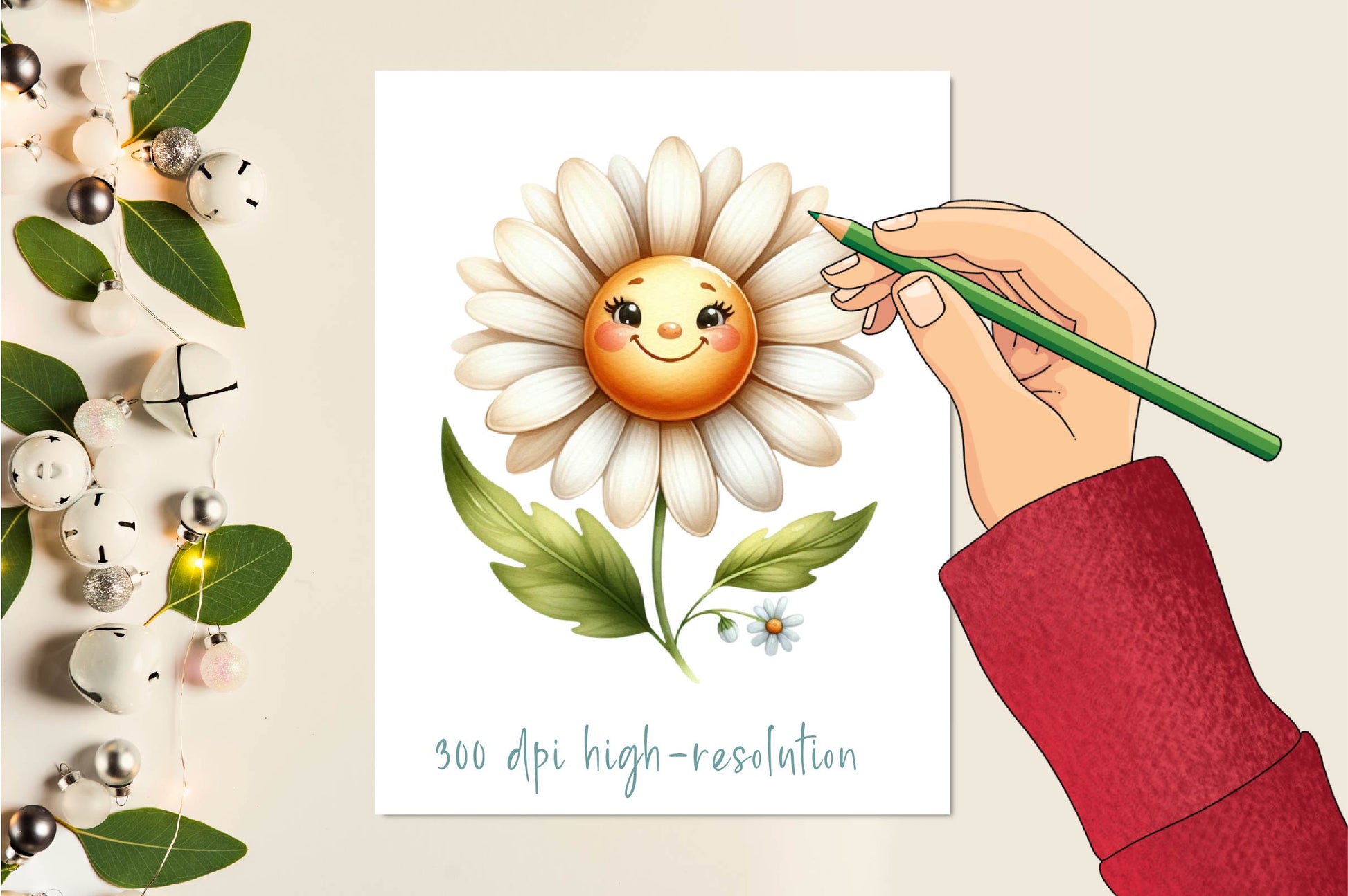 Cute Daisy Flower Clipart Bundle - CraftNest - Digital Crafting and Art