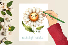 Cute Daisy Flower Clipart Bundle - CraftNest - Digital Crafting and Art