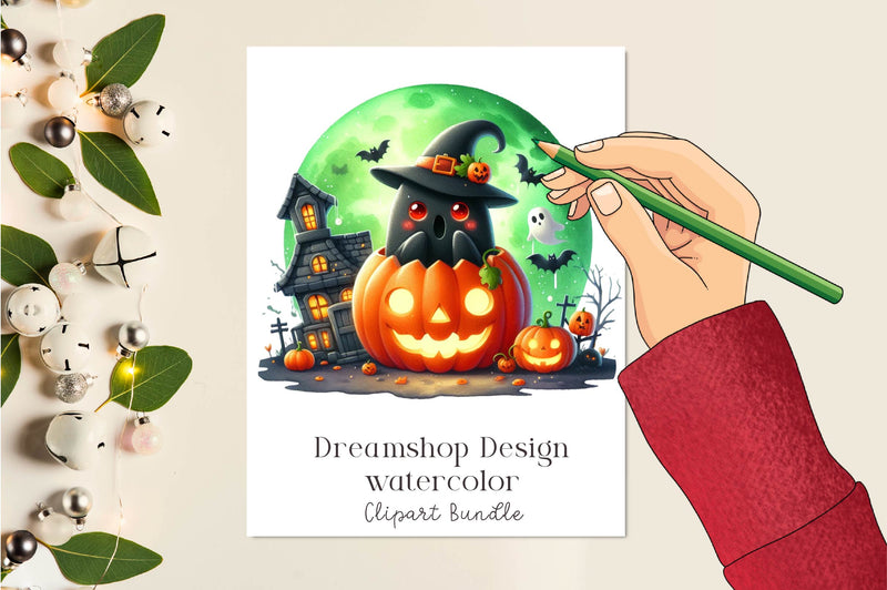 Cute Ghost Clipart Bundle 1 - CraftNest - Digital Crafting and Art