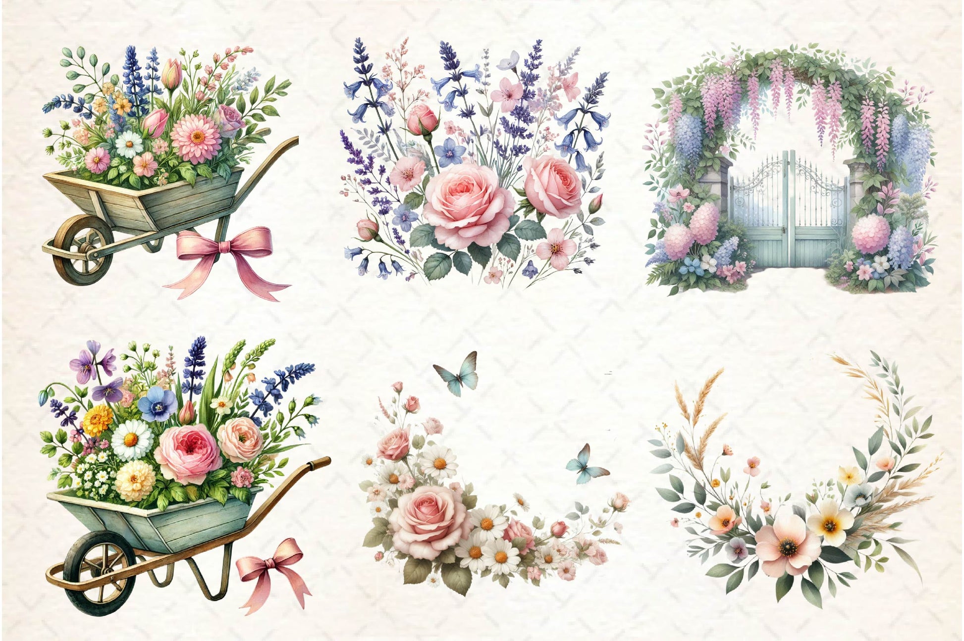 Spring Flower Garden Clipart Bundle - CraftNest - Digital Crafting and Art