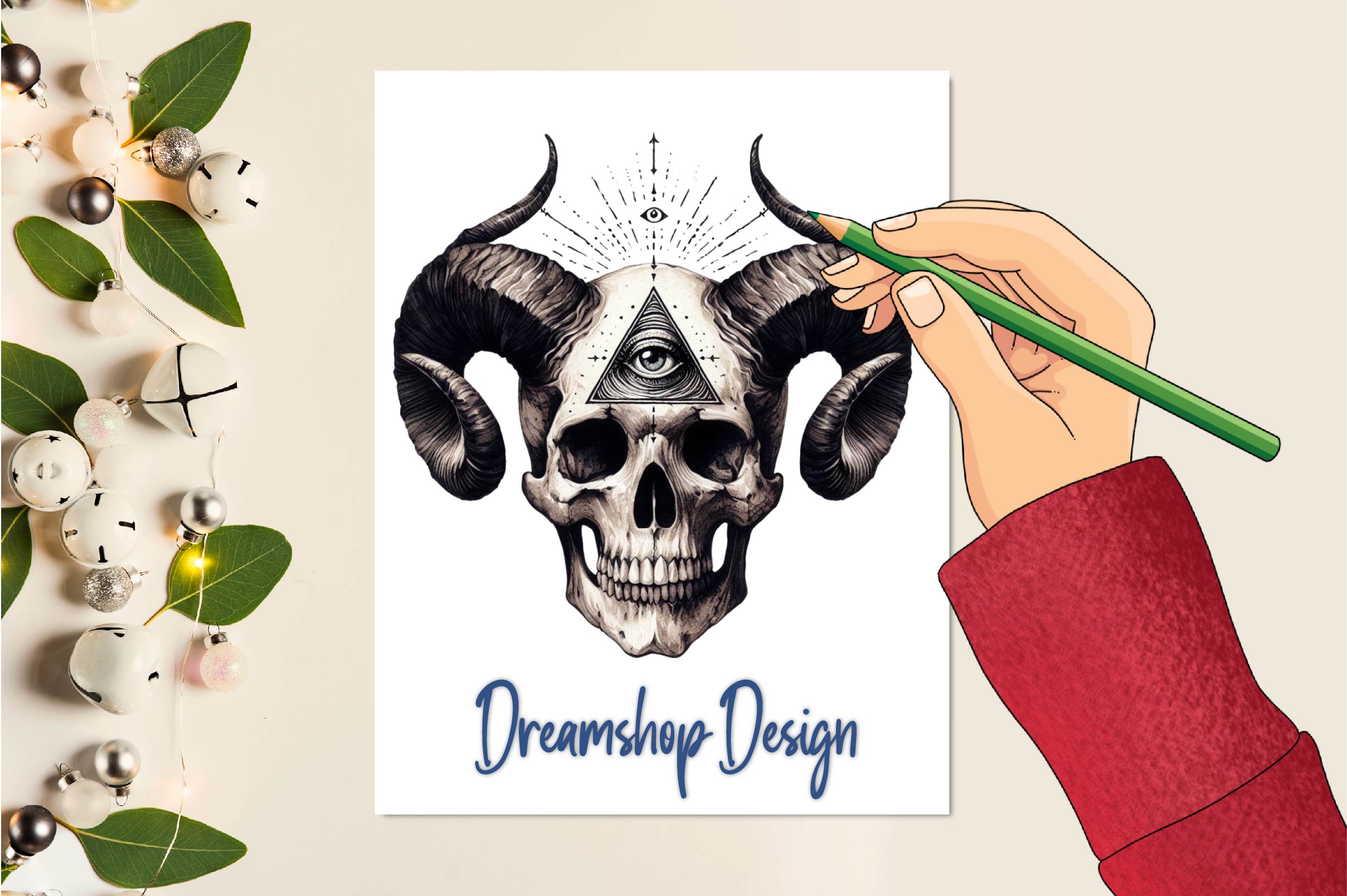 Skull With Horns Clipart Bundle 1 - CraftNest - Digital Crafting and Art