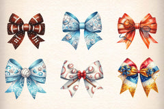 Sports Coquette Bow Sport Bows Clipart Bundle 1 - CraftNest - Digital Crafting and Art