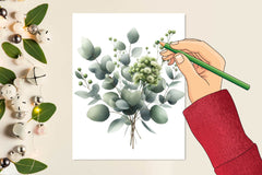 Greenery Bouquets Eucalyptus Clipart Bundle 1 - CraftNest - Digital Crafting and Art