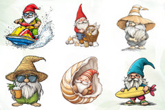 Summer Beach Gnome Clipart Bundle - CraftNest - Digital Crafting and Art