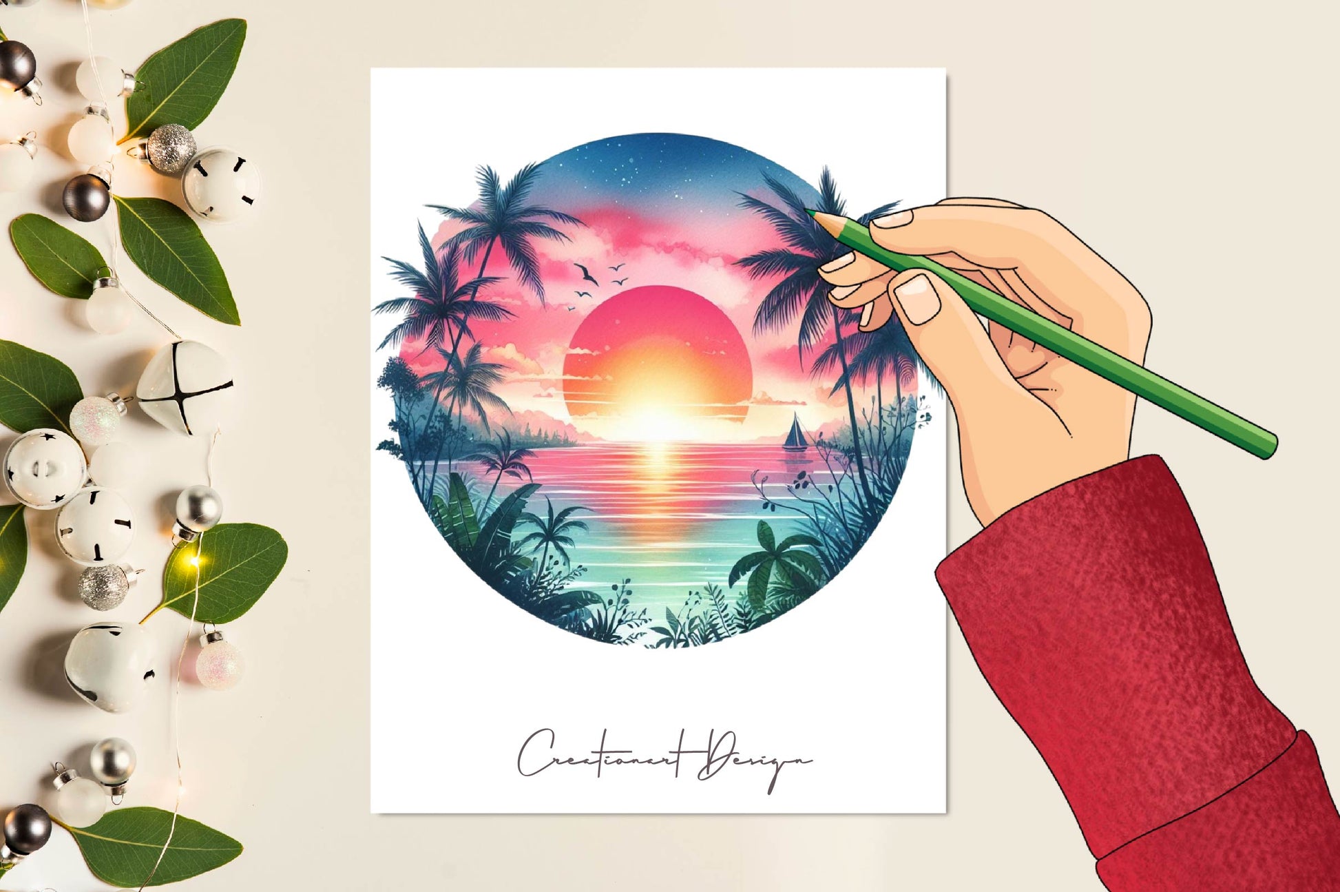 Tropical Sunsets Clipart Bundle - CraftNest - Digital Crafting and Art