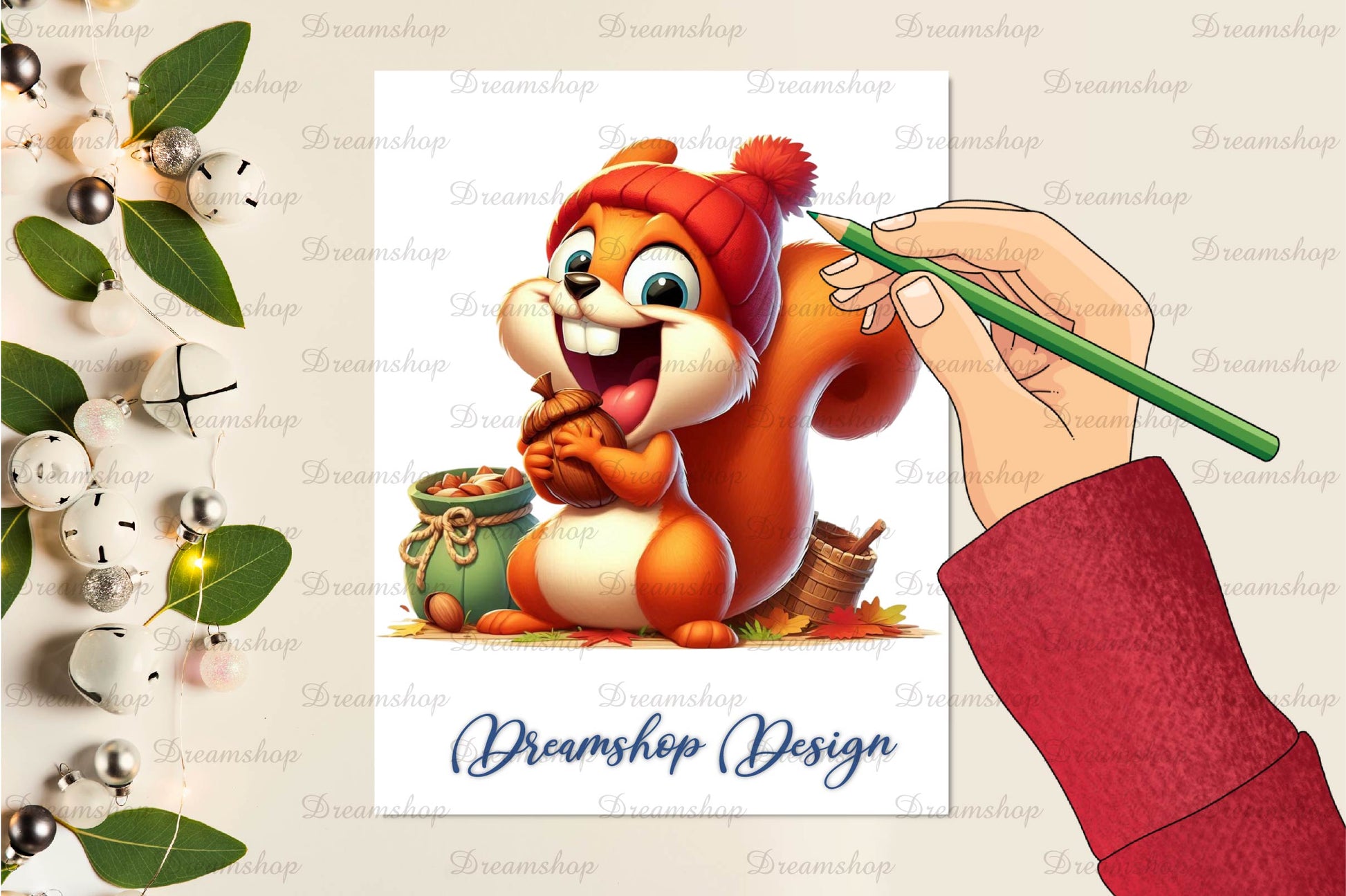 Autumn Funny Squirrel Clipart Bundle - CraftNest - Digital Crafting and Art