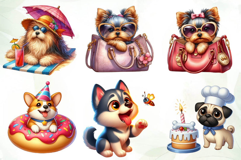 Quirky Funny Dog Clipart Bundle - CraftNest - Digital Crafting and Art